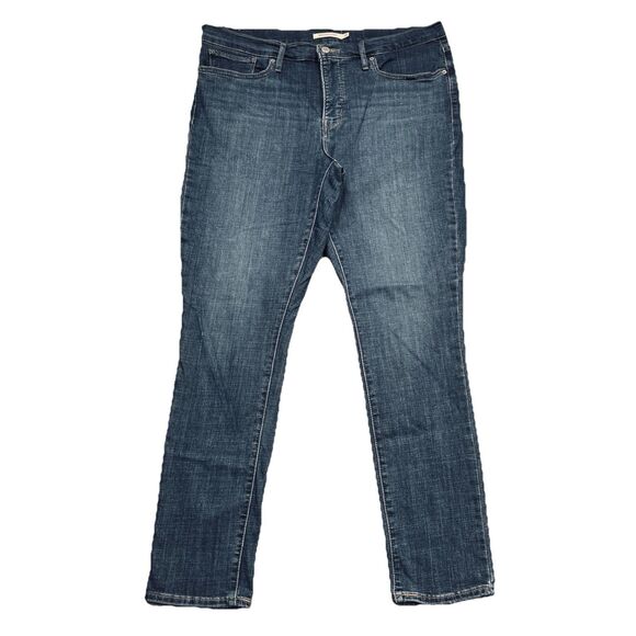 Levis 311 Shaping Skinny Jeans 33 (36x29) Dark Wash Blue Denim Stretch Womens - Picture 2 of 11